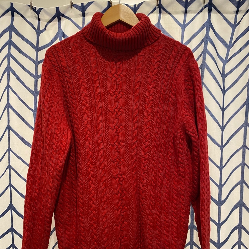 Generic Red Women’s Turtleneck Sweater